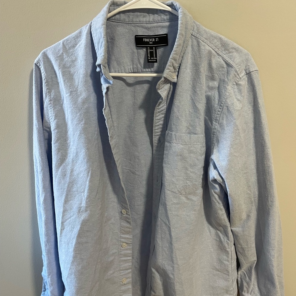 Forever 21 Men's Sky Blue Shirt